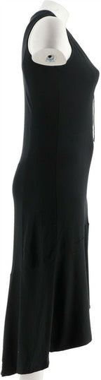 Isaac Mizrahi Lace-Up Neck Hi-low Hem Maxi Dress Women's A288664
