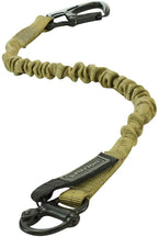 Fusion Tactical 6ft 72"x1" Internal Elastic Bungee Military Police Personal Retention Helo Lanyard with Snap Hook Shackle 23kN  Brown