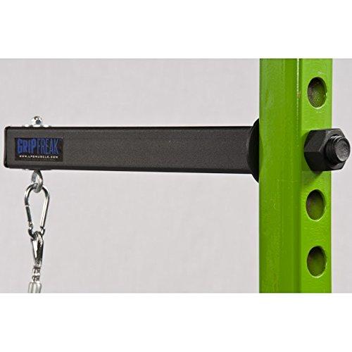 Grip Freak 'Slip Grips' Grip Strengthener w Power Rack Arm &amp; Weight Plate Loader