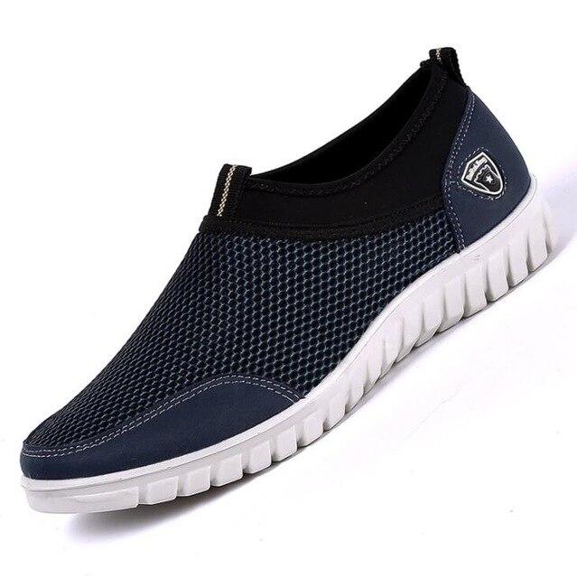 Plus Size Men Slip-on Mesh Fabric Loafers