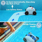 paxcess cordless automatic pool cleaner with 5000mah rechargeable battery