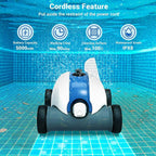 paxcess cordless automatic pool cleaner with 5000mah rechargeable battery
