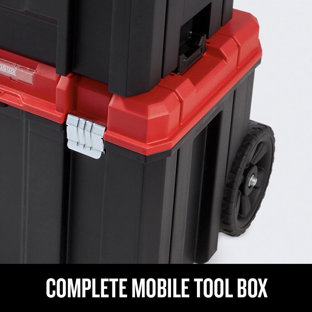 VERSASTACK 17.126-in Metal Wheels Lockable Tool Box
