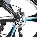 Folding Mountain Bikes, 26 Inch 21 Speeds Bicycle, Disc Brakes-Mechanical, High Carbon Steel, Full Suspension MTB Bikes for Man/Woman/Teen
