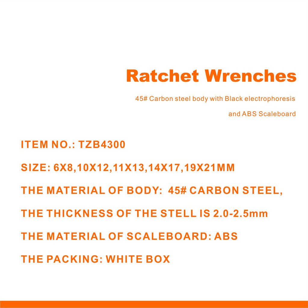 5-piece Ratchet Wrench  Wrench Auto Repair Tool Manual Tool Set Double-ended Ratchet