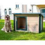 Dog House Outdoor for XL Lar&amp; Medium Dogs LodStyle Pet Puppy Outside Shelter Insulated All Weather Doghouse