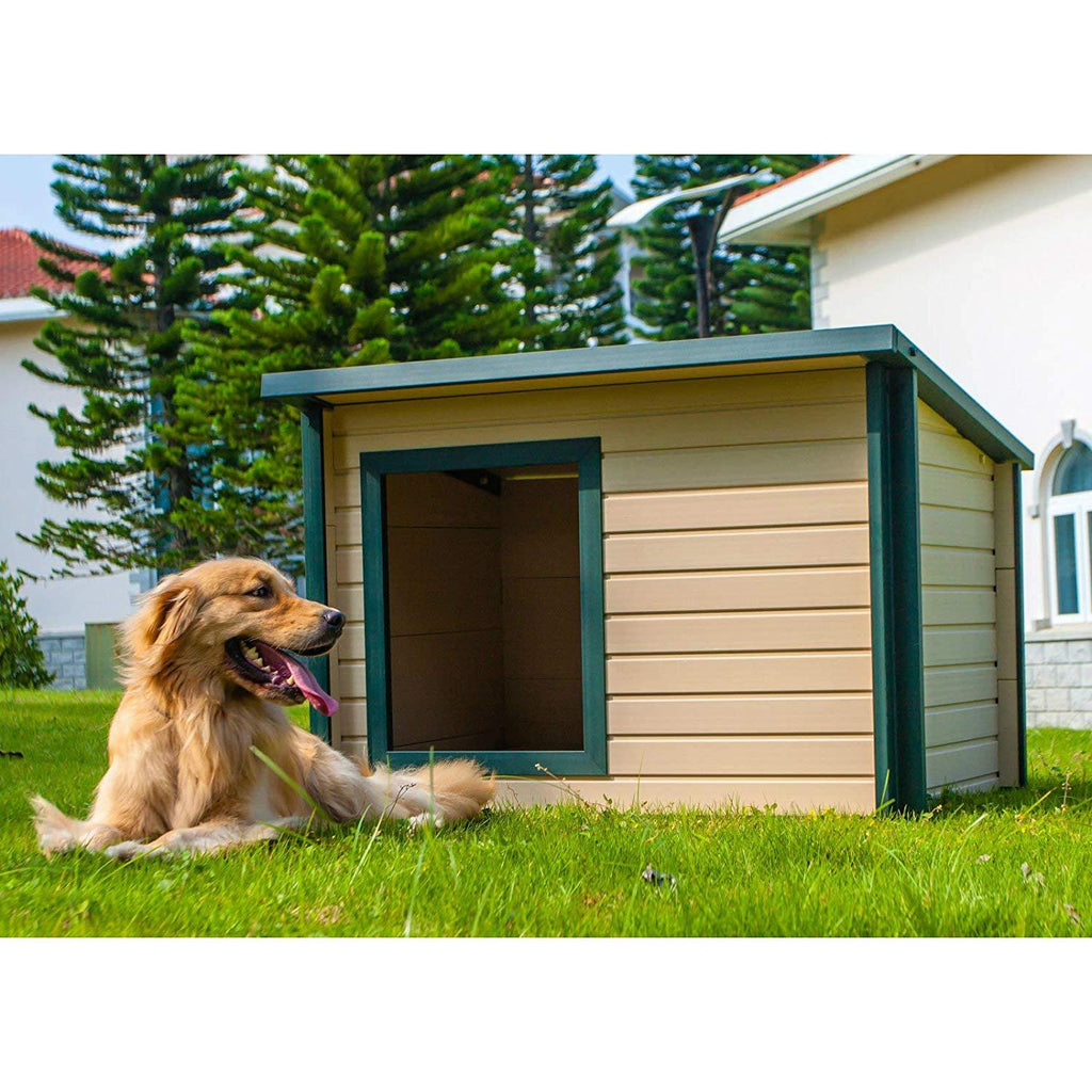 Dog House Outdoor for XL Lar&amp; Medium Dogs LodStyle Pet Puppy Outside Shelter Insulated All Weather Doghouse