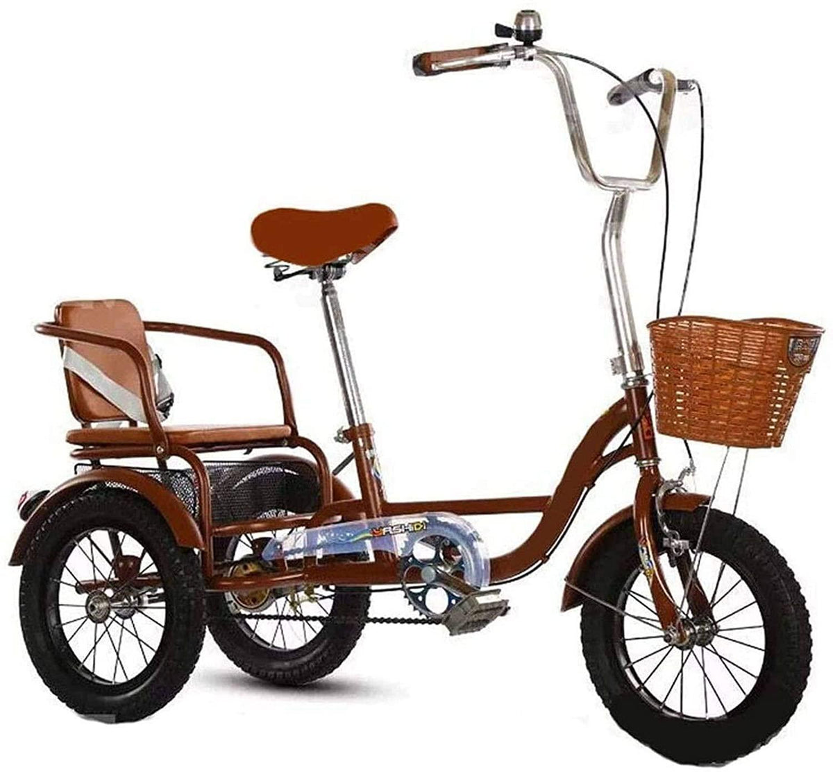 HKPLDE Older Three-Wheeled Bicycles Older People Pedaled Tricycles Adults, Instead of WalLeisure Car Cargo Tricycles, 16-inch Bold Wear-Resistant Tires