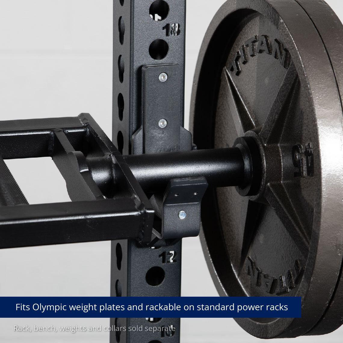 Fitness Hybrid Multi-Grip Olympic Barbell, Rated 1,900 LB, Rackable Swiss/Football Bar