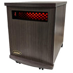 SUNHEAT 150100008 Indoor Infrared Space Heater Charcoal Walnut Bundle with 1 Year Extended Protection Plan