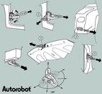 Autorobot Auto Body Pull Clamp 5 Ton with Pulling Ring 180 Degrees Turnable