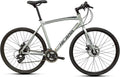 Hiland Road Hybrid Bike Urban City Commuter Bicycle with Disc Brake for Men Comfortable Bicycle 700C Wheels 24 speeds Bikes Silver