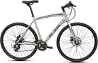 Hiland Road Hybrid Bike Urban City Commuter Bicycle with Disc Brake for Men Comfortable Bicycle 700C Wheels 24 speeds Bikes Silver
