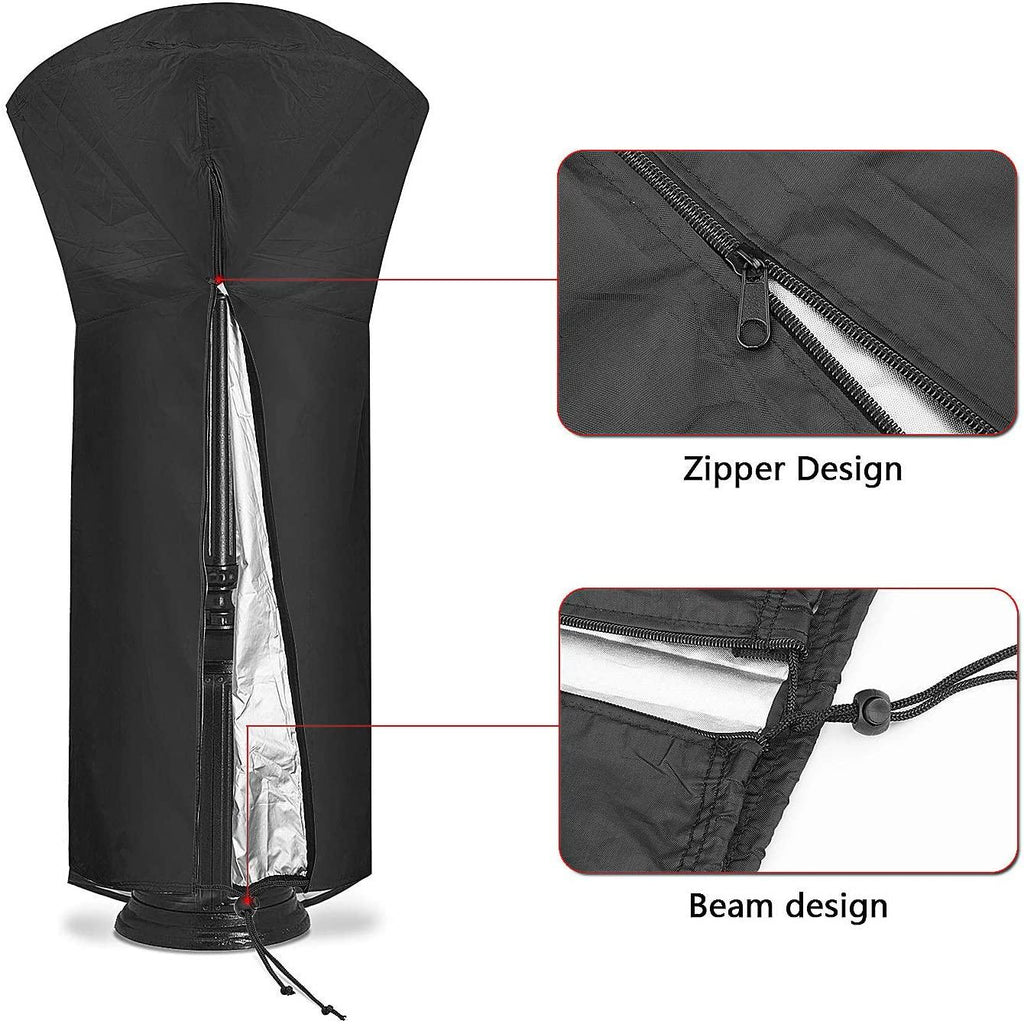 Cover for Heater Parasol Black 85X48X228 cm
