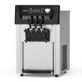 Commercial Ice Cream Machine, 2200W Soft Serve Maker, 3 Flavors | LCD Display, 5.3-7.4 Gal/H, Quiet Compressor, Self-Cleaning, Cone Holder，Ideal for Restaurant, Snack Bar, Cafe
