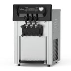 Commercial Ice Cream Machine, 2200W Soft Serve Maker, 3 Flavors | LCD Display, 5.3-7.4 Gal/H, Quiet Compressor, Self-Cleaning, Cone Holder，Ideal for Restaurant, Snack Bar, Cafe