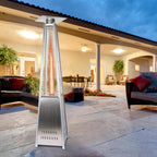Patio Heater 42,000 BTU Pyrami-d Flame Outdoor Heater Propane Heater With Wheel