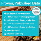 hive alive bee food supplement - natural honey bee liquid feed enhancer - organic beekeeping autumn spring feeding - lower winter mortality, improve colony health, honey production (2l, 200 hives)