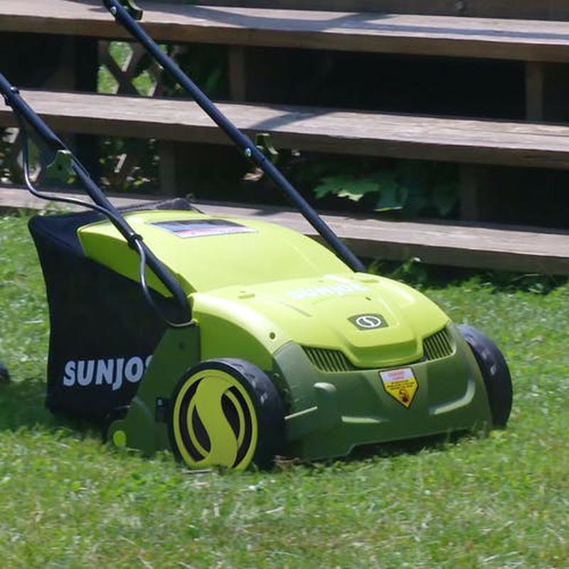AJ801E Electric Lawn Dethatcher W/ Collection Bag, 13 Inch, 12 Amp, Scar