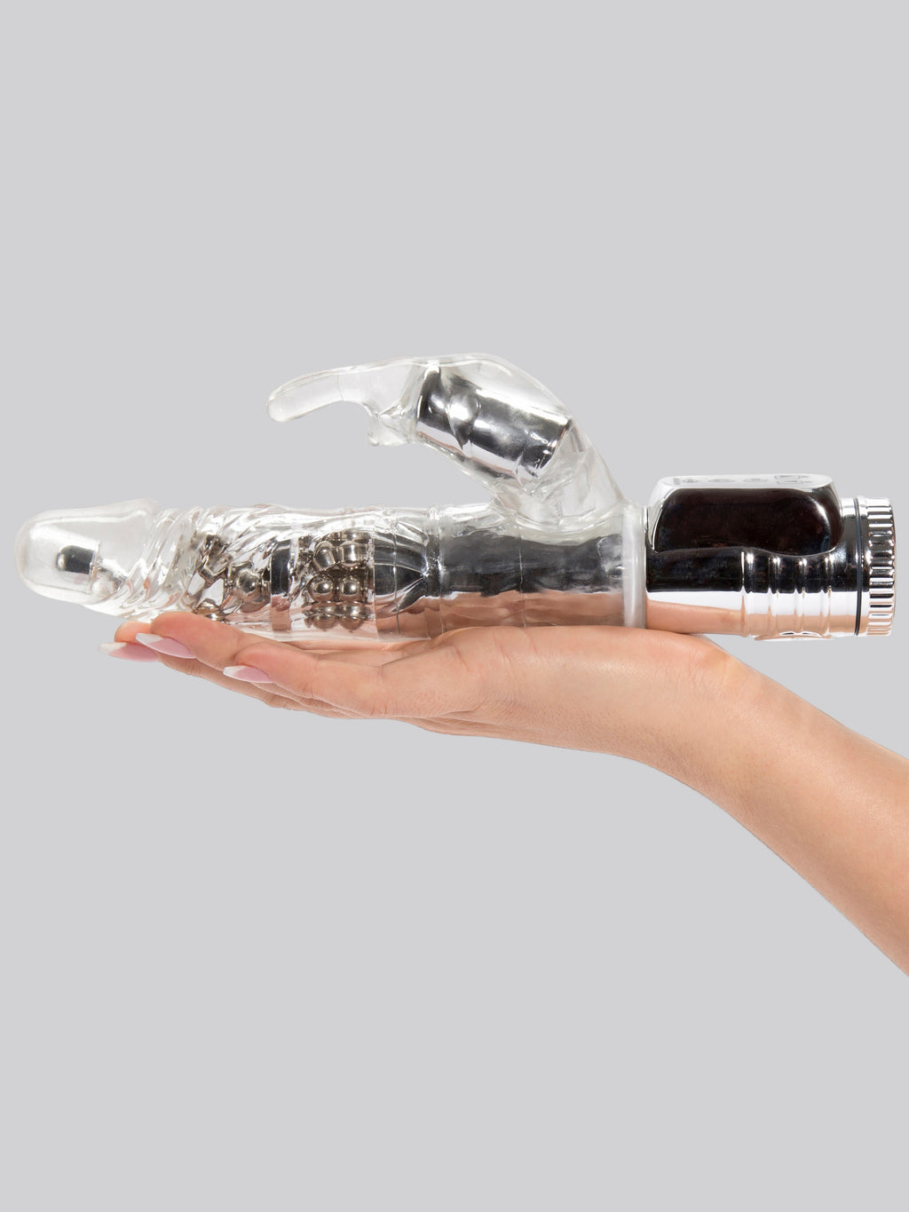 Lovehoney Jessica Rabbit Xtra 10 Function Girthy Rabbit Vibrator, Clear