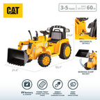 CAT Tractor Dozer, Digger, Ride-On Toy by Kid Trax, yellow