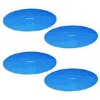 12-Foot Easy Set and Metal Frame Swimming Pool Solar Cover Tarp, Blue (4 Pack)