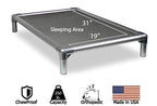Kuranda Dog Bed - Chewproof - All Aluminum (Silver) - Indoor/Outdoor - Elevated Provides Traction - Orthopedic - Best for Sensitive Skin - Cordura Fabric