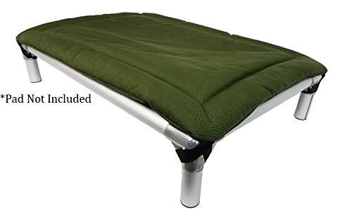 Kuranda Dog Bed - Chewproof - All Aluminum (Silver) - Indoor/Outdoor - Elevated Provides Traction - Orthopedic - Best for Sensitive Skin - Cordura Fabric