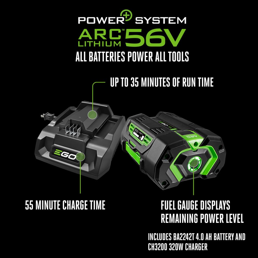 Electric Lawn Mower, Cordless Push, Includes 56V 4.0Ah Battery and Charger - LM2112