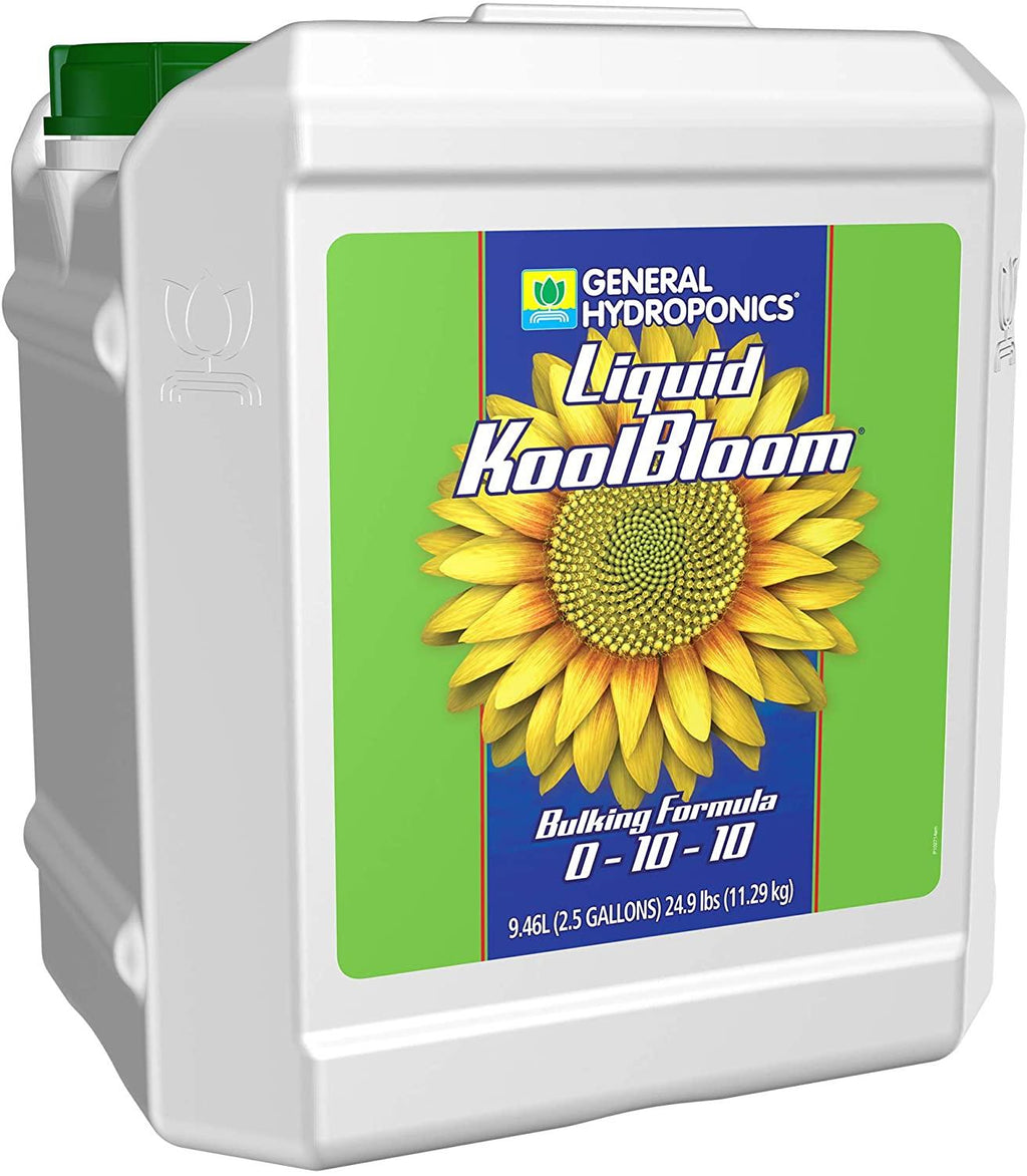 general hydroponics liquid koolbloom 0-10-10, promotes intense flowering, helps facilitate bulking and ripening in annuals, use in hydroponics, soil, and coco coir - concentrate, 2.5 gal