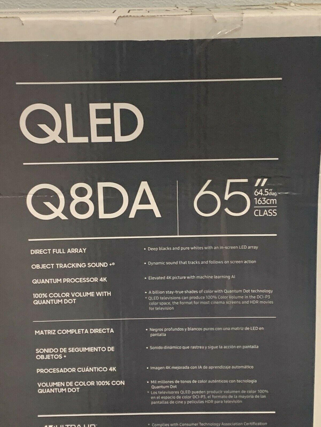 samsung (q8da) 65" qled 4k smart tv