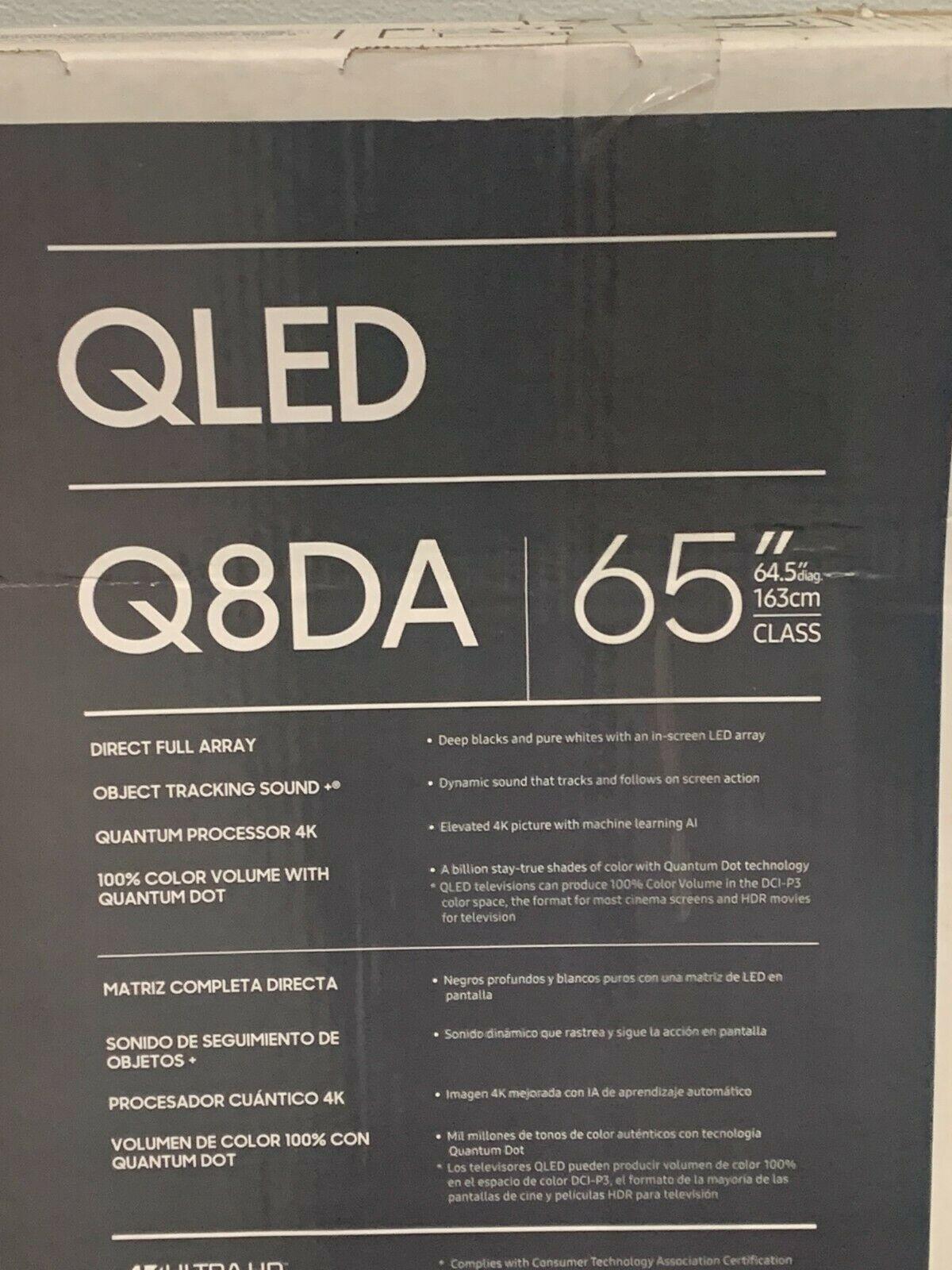 samsung (q8da) 65" qled 4k smart tv