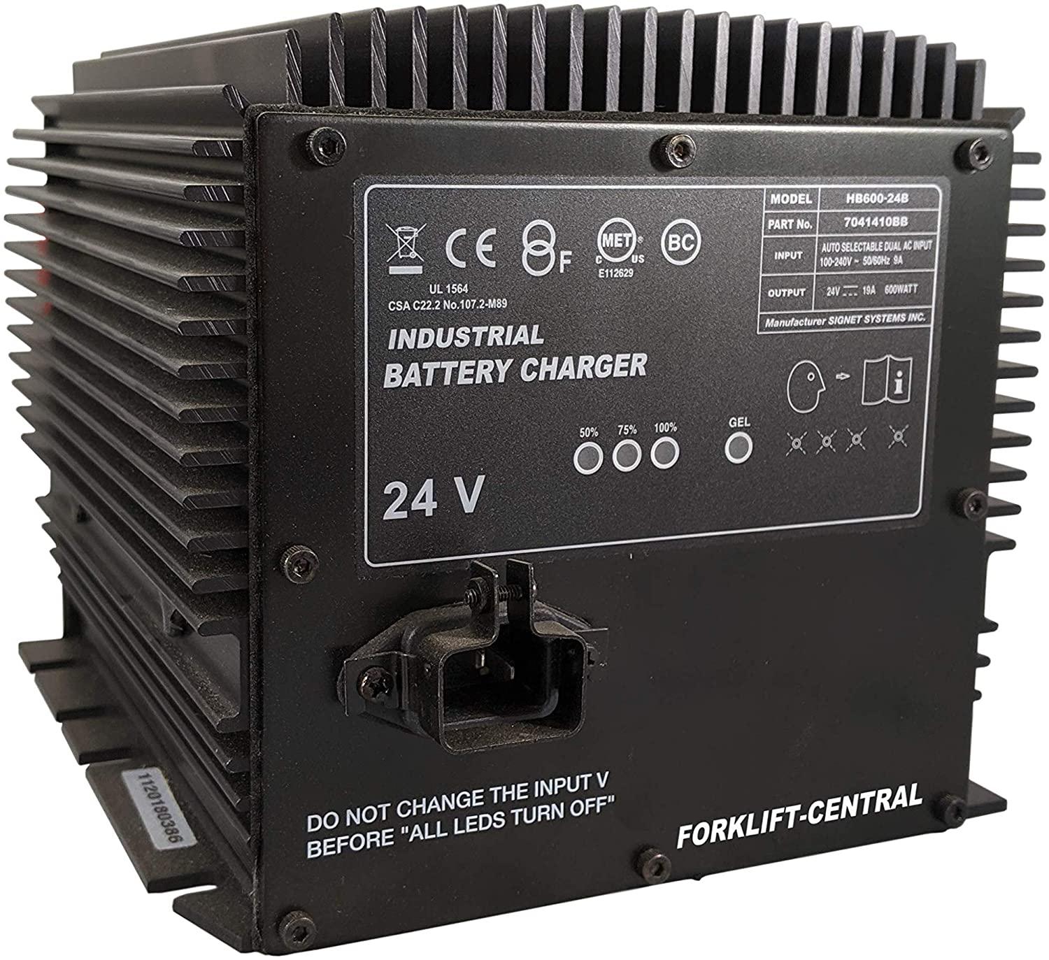 new genie / skyjack / jlg scissor lift battery charger 24 volt hb600 (105739)(161827)(128537)(96211)
