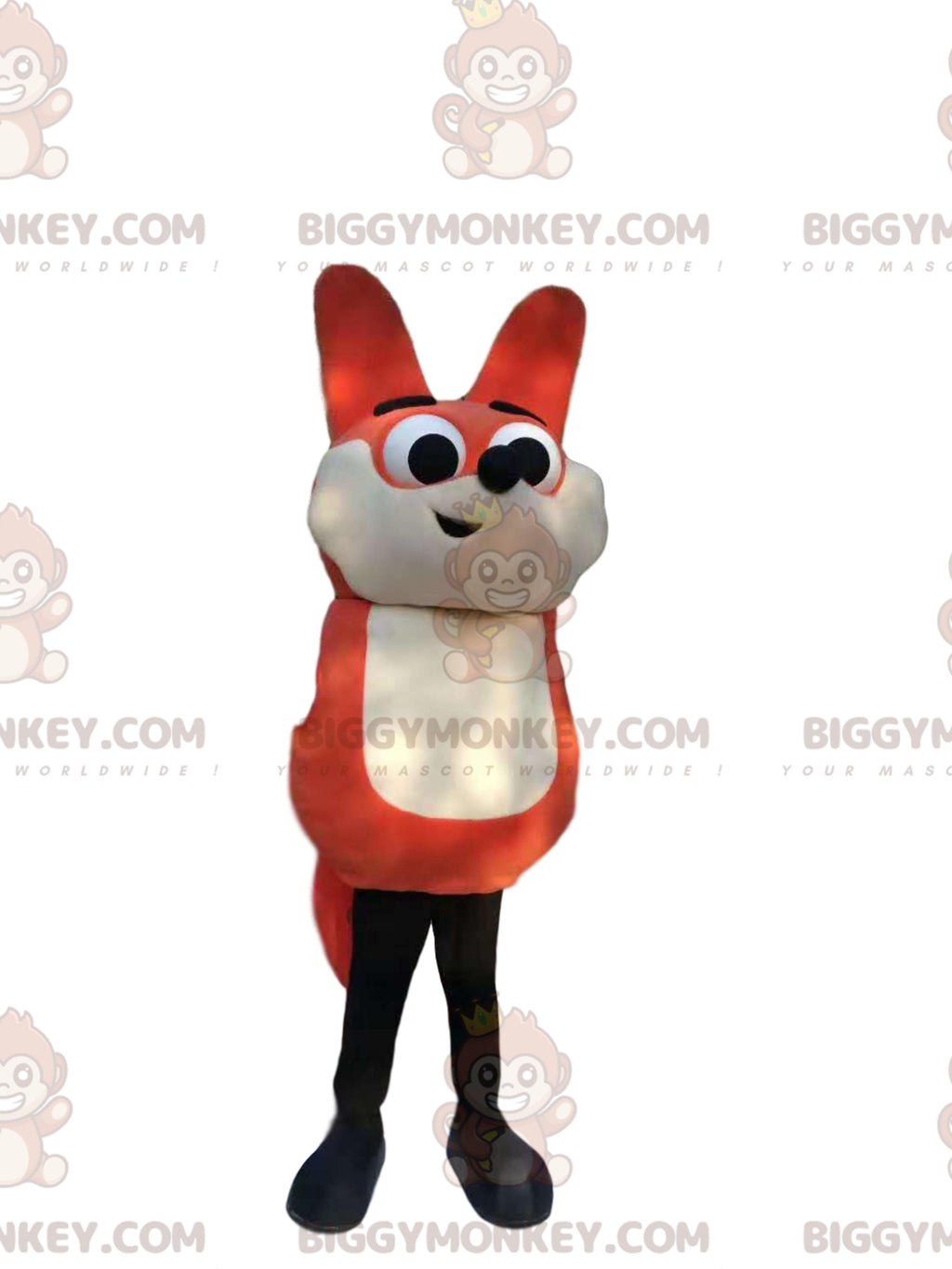 BIGGYMONKEYmascot costume of red fox with its very naughty look