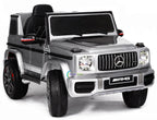 12V powered Mercedes AMG G63 Ride on electric car For Kids with Remote Control LED lights MP3 Leather Seat - Silver