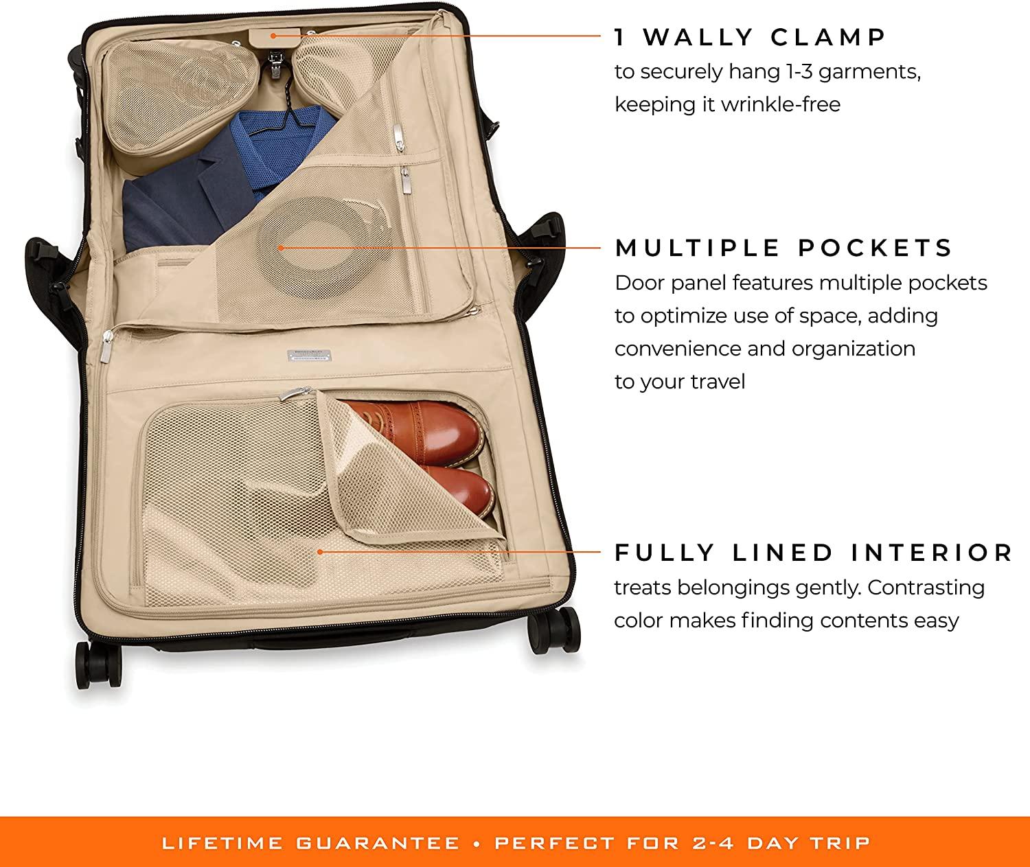 Baseline Garment Bags, Black, Carry Spinner
