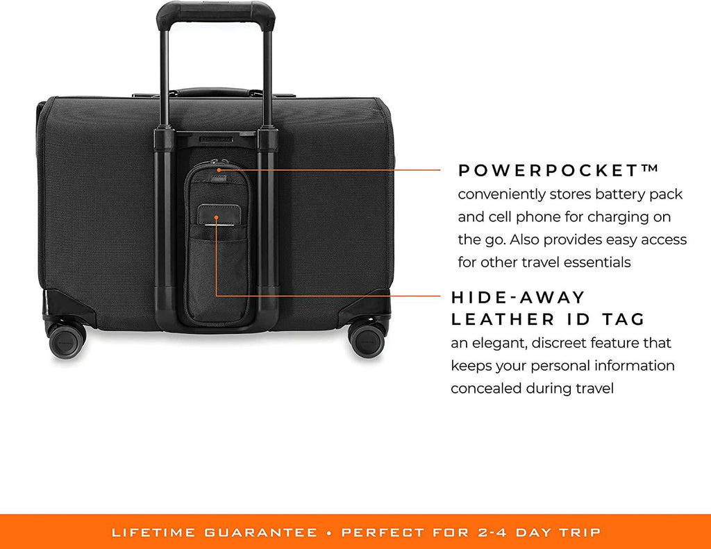 Baseline Garment Bags, Black, Carry Spinner