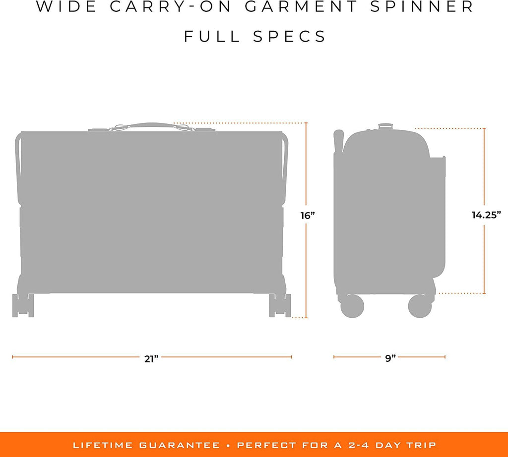 Baseline Garment Bags, Black, Carry Spinner