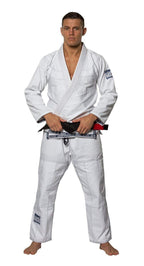 Fuji Suparaito Superlite Brazilian Jiu Jitsu BJJ Gi - White w Navy (A0)