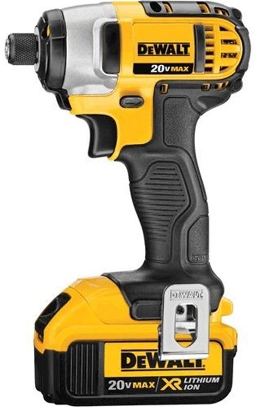 dcf885m2 cordless impact driver kit, 20 v, lithium-ion, 4 ah, 0 - 3200 bpm