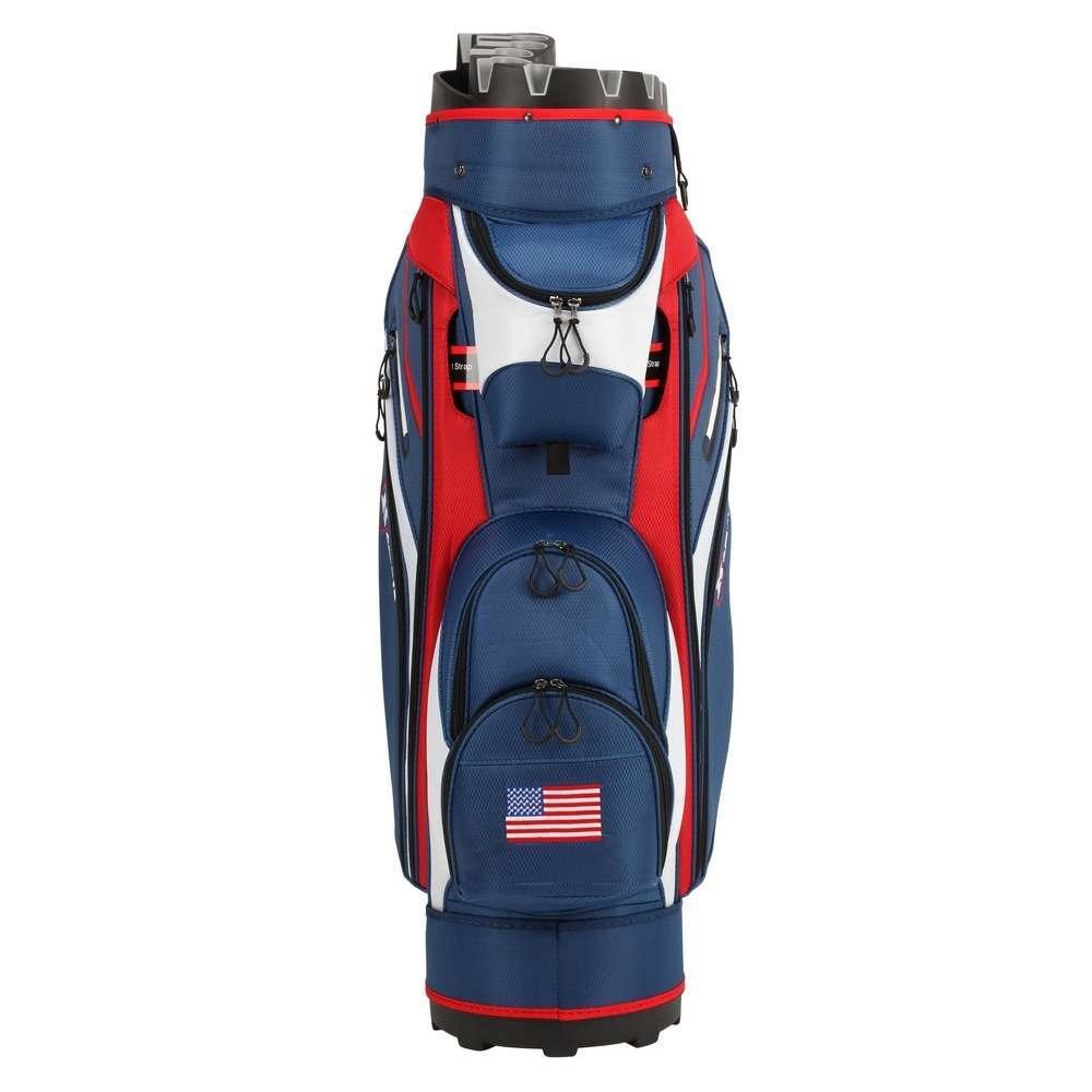 Ram Golf Premium Cart Bag with 14 Way Molded Organizer Divider Top - USA Flag