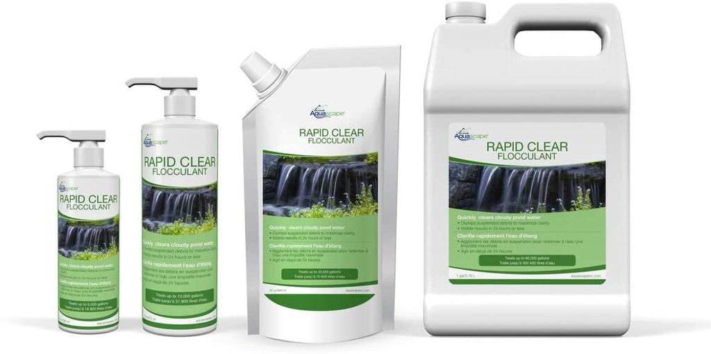 aquascape 96007 rapid clear flocculant treatment cloudy pond water, 1 gallon/ 3.78 l