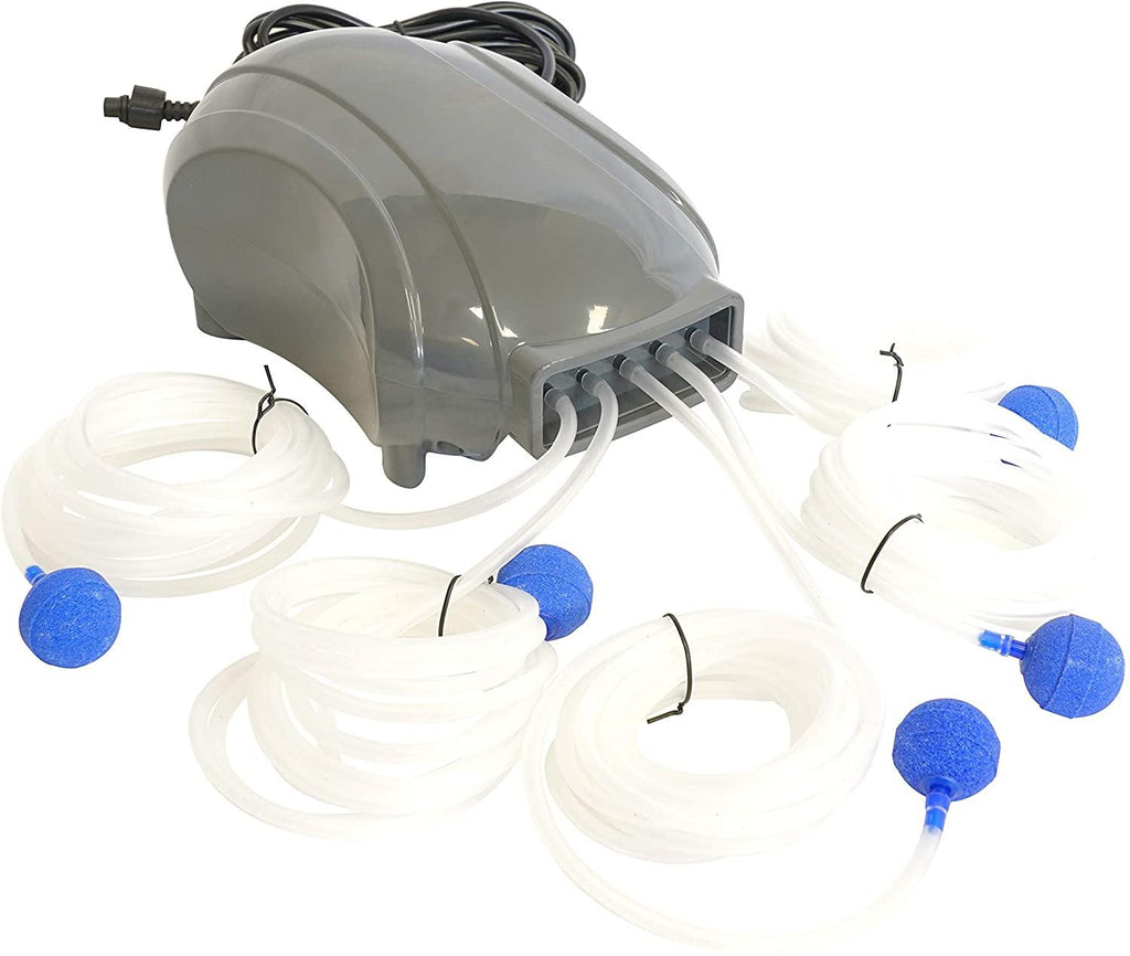 solariver solar pond aerator, dc brushless air pump, 10 watt solar panel, 5 air stones, sun powered oxygenation for fish ponds, aquaculture, hydroponic, bubbleponics, bait tank