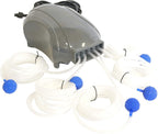 solariver solar pond aerator, dc brushless air pump, 10 watt solar panel, 5 air stones, sun powered oxygenation for fish ponds, aquaculture, hydroponic, bubbleponics, bait tank