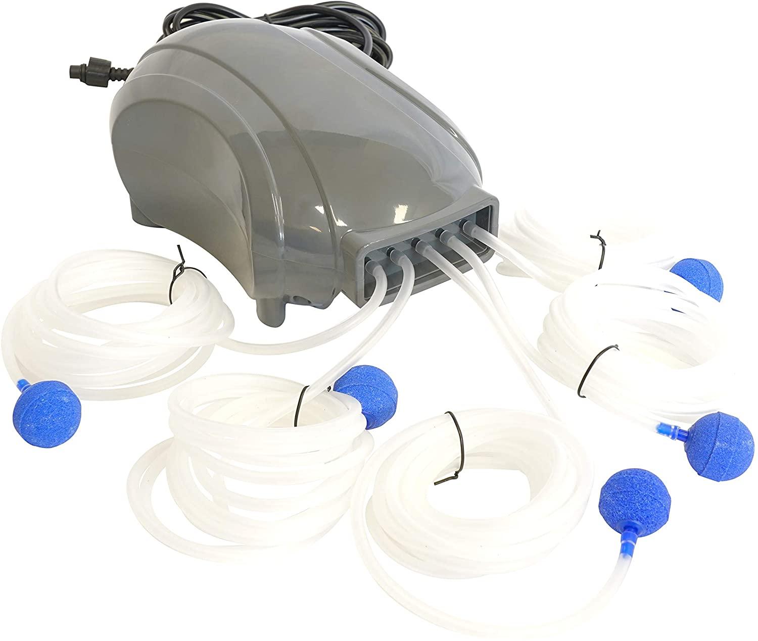 solariver solar pond aerator, dc brushless air pump, 10 watt solar panel, 5 air stones, sun powered oxygenation for fish ponds, aquaculture, hydroponic, bubbleponics, bait tank