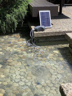 solariver solar pond aerator, dc brushless air pump, 10 watt solar panel, 5 air stones, sun powered oxygenation for fish ponds, aquaculture, hydroponic, bubbleponics, bait tank