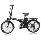 NAK- FASB 20 Fashion Folding Electric Bicycle, Black