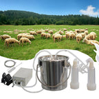 lyfreen milking machine for goats, automatic pulsation vacuum pump milker food-grade goat milking machine, portable farm supplies for nigerian dwarfs, nubian mix (3l,us plug)