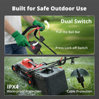 14-Inch 2IN1 Electric Lawn Mower, 12.5 Amp 3400RPM Corded Push Mower with 6-Position Height Adjustment, 10-Gallon Grass Catcher &amp; Mulching Kit, Lightweight Lawn Mower for Small/Medium Yards