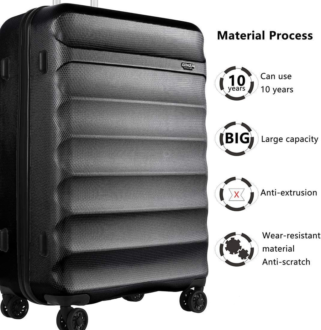 2pcs Anti-scratch ABS Material Hardside Spinner luggage, Carry-On,20inch and 28inch Wear-resistant, Lightweight Spinner Suitcase